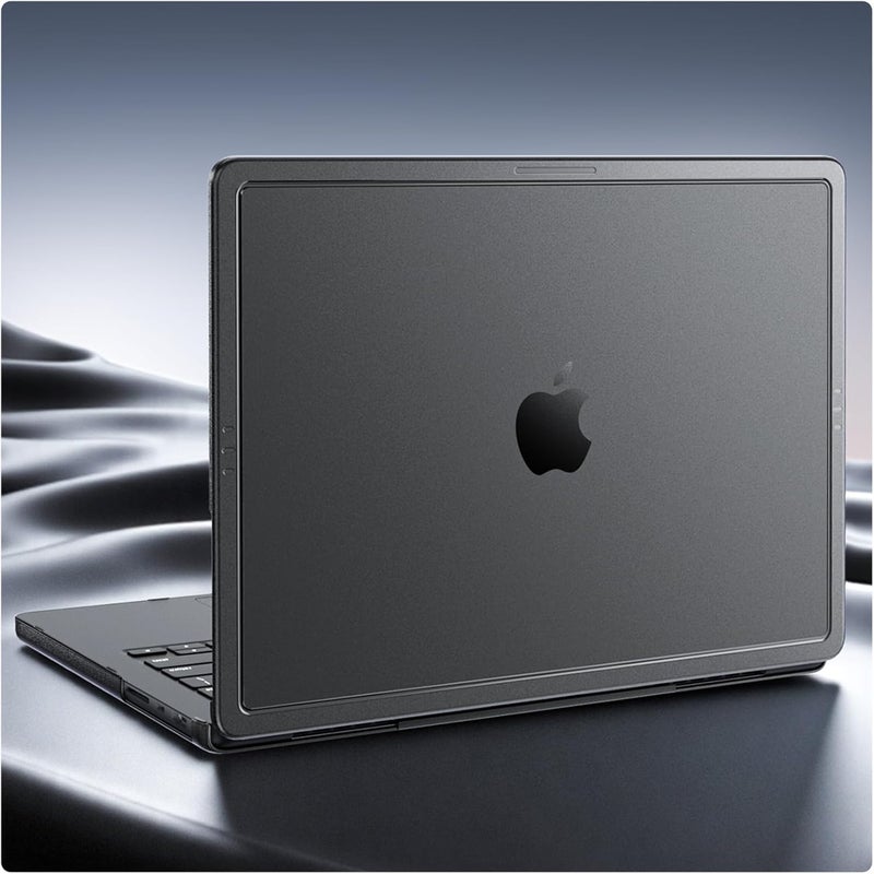 soonjet ترقية CrackGuard لحافظة MacBook Pro مقاس 14 بوصة M5 M4 M3 M2 M1 Pro/Max 2025 2024-2021 [تقنية مضادة للتشقق] [تناسب سلس] غلاف واقي من الصلب الصلب للكمبيوتر المحمول - رمادي فضائي شفاف - Image 1
